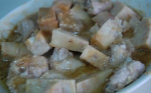 Steamed pork ribs with yam recipe